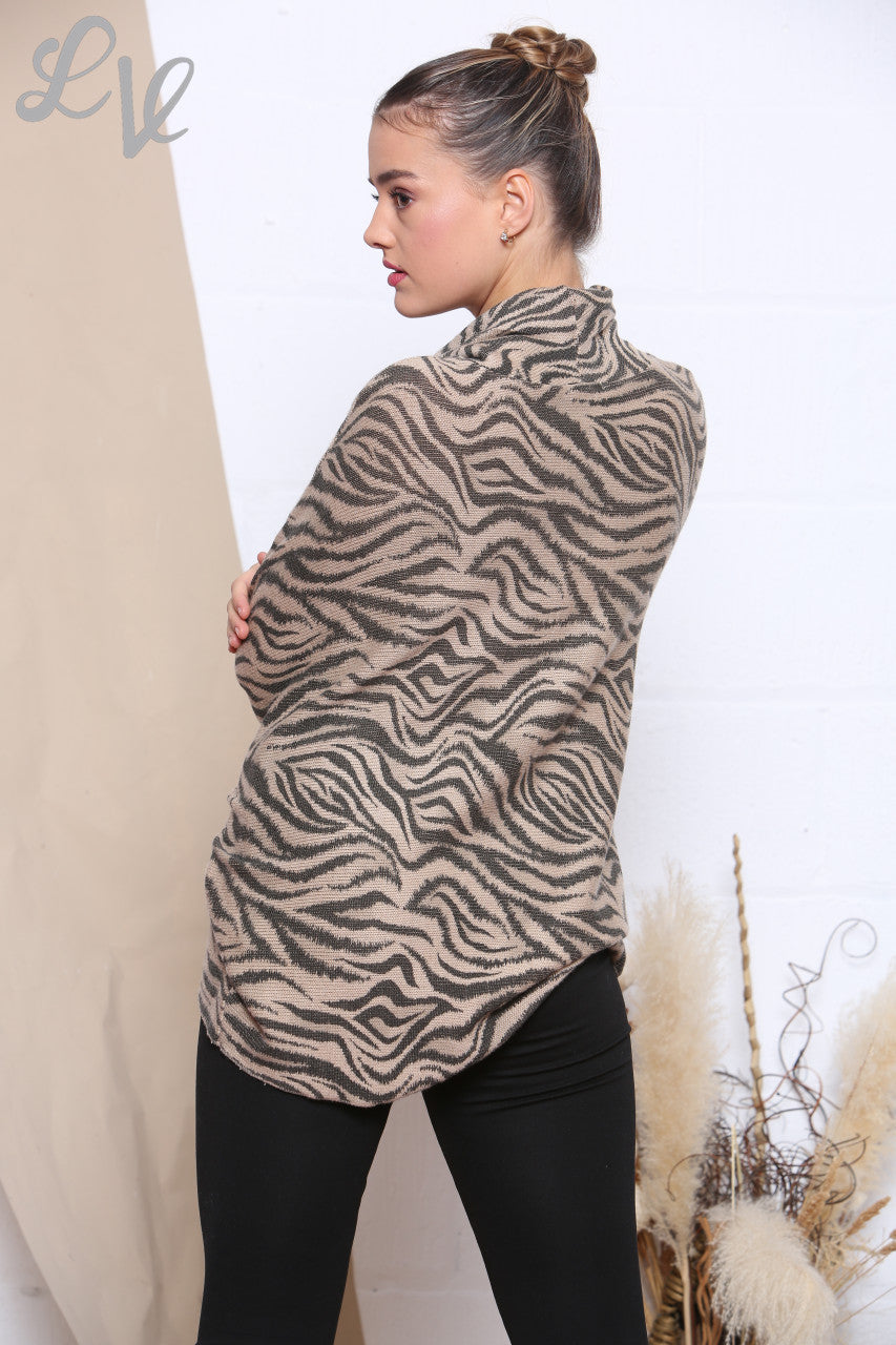 Dames coltrui met dierenprint taupe Stukprijs WAS €13,99 NU €6,99