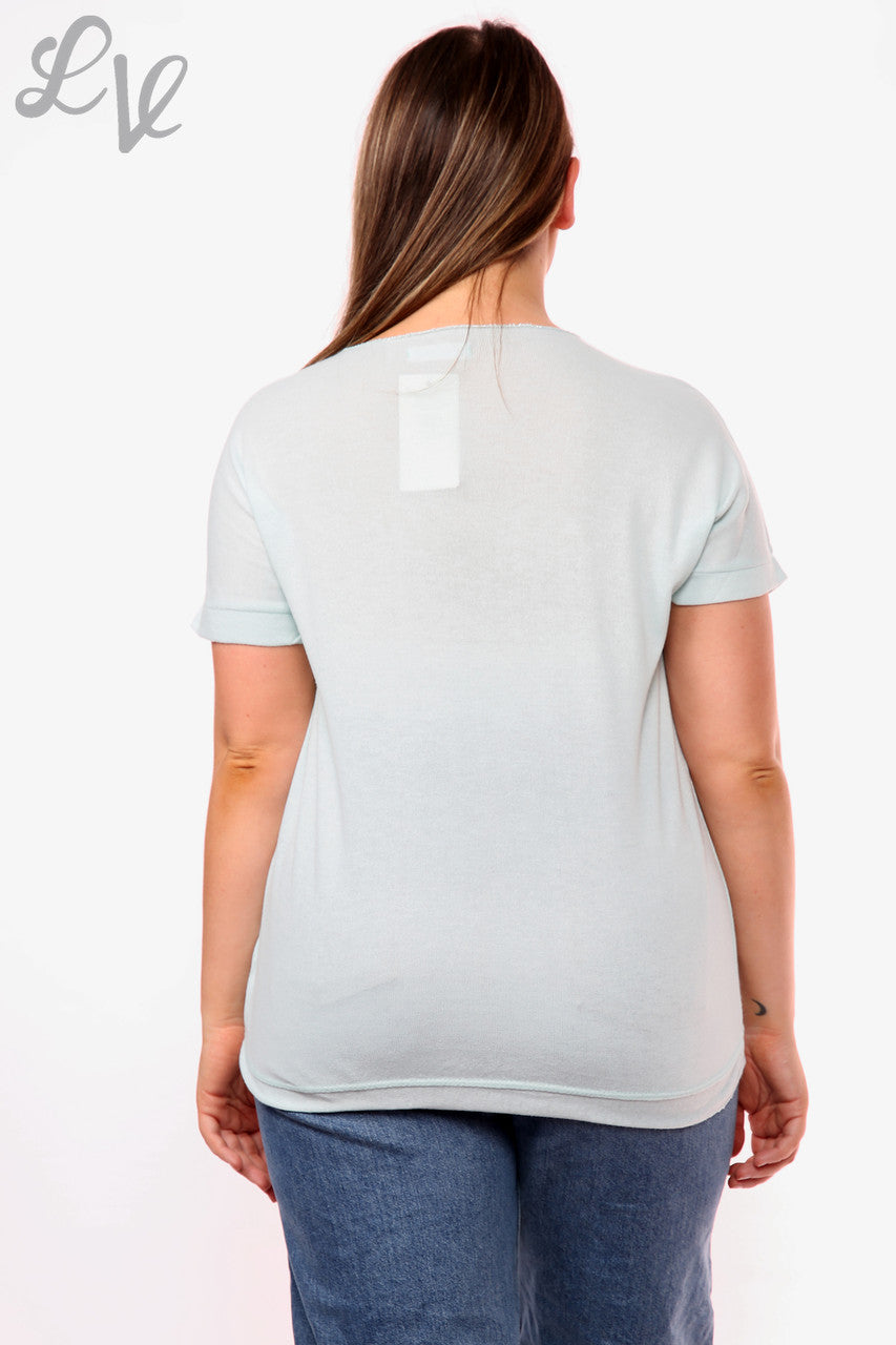 Dames Shimmer Anker Top Mint Stukprijs WAS €11,99 NU €7,99
