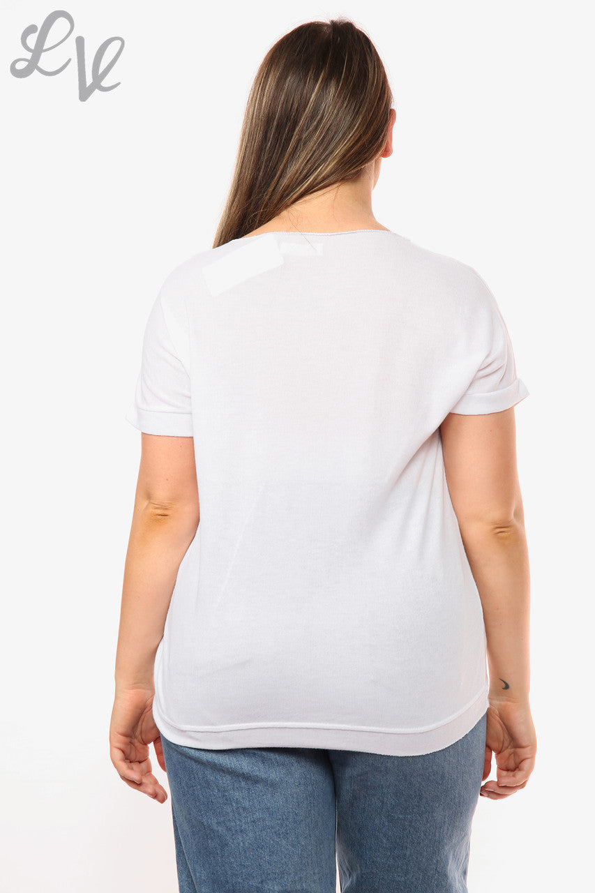 Dames Shimmer Anker Top Wit Per stuk WAS €9,99 NU €5,99