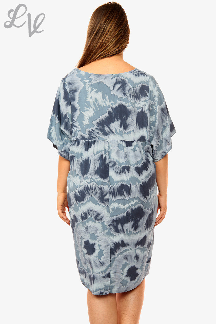 Dames Tie Dye Shiftjurk Denim Stukprijs WAS € 14,99 NU € 6,99