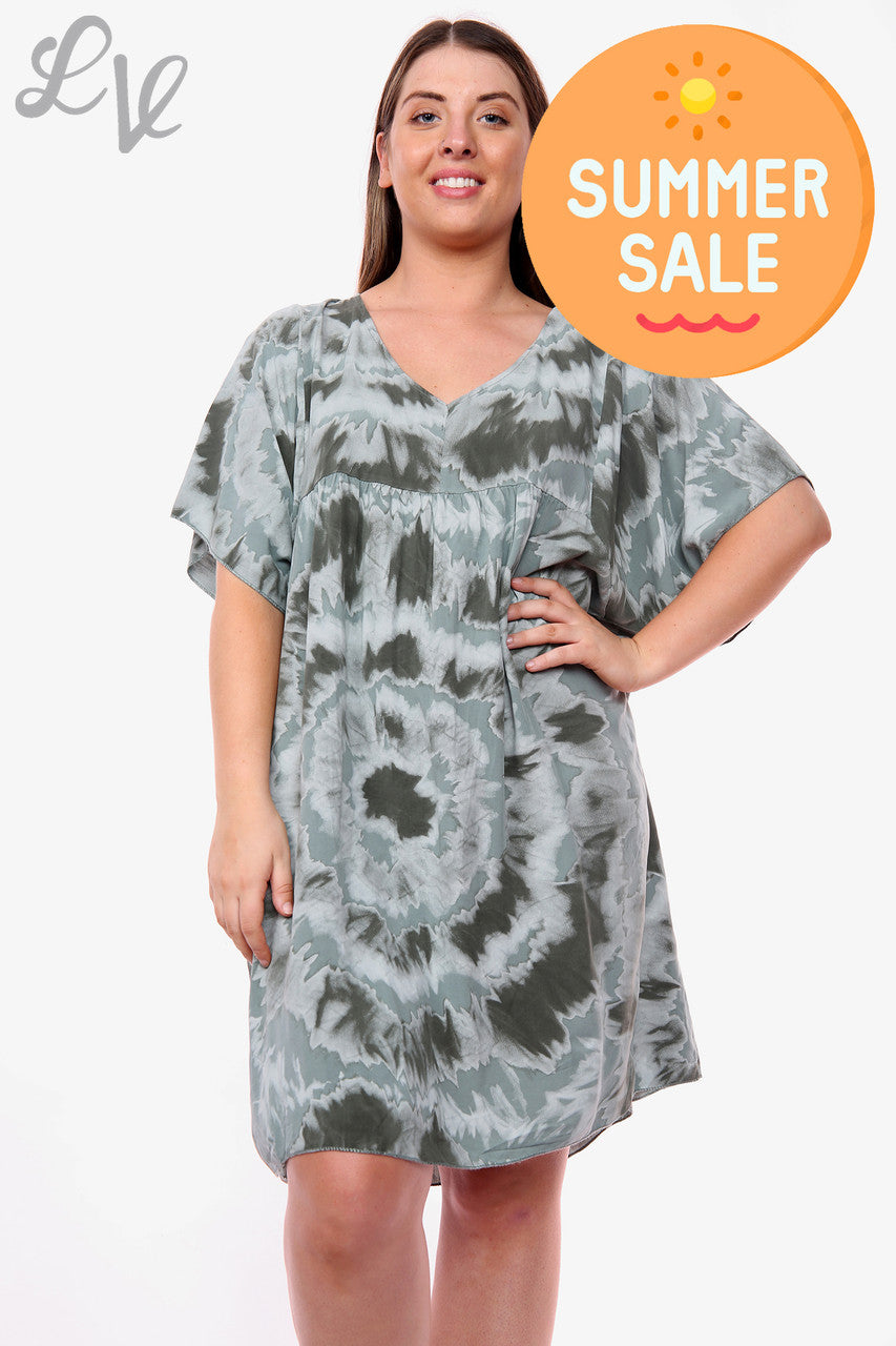 Dames Tie-dye Plooirok Kakikleurige Stukprijs WAS €14,99 NU €6,99