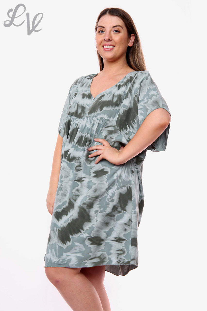 Dames Tie-dye Plooirok Kakikleurige Stukprijs WAS €14,99 NU €6,99