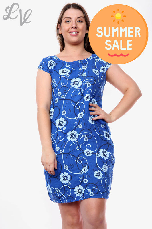 Damesjurk Bloem & Krul Koningsblauw Prijs WAS €14,99 NU €8,99