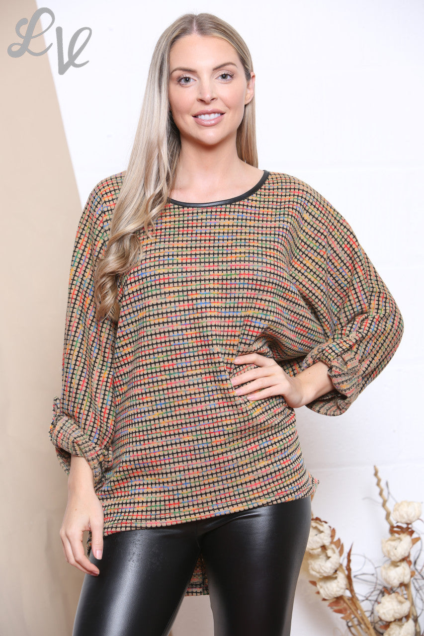 Ladies Multicolour Knit Top Stone Unit Price £6.99