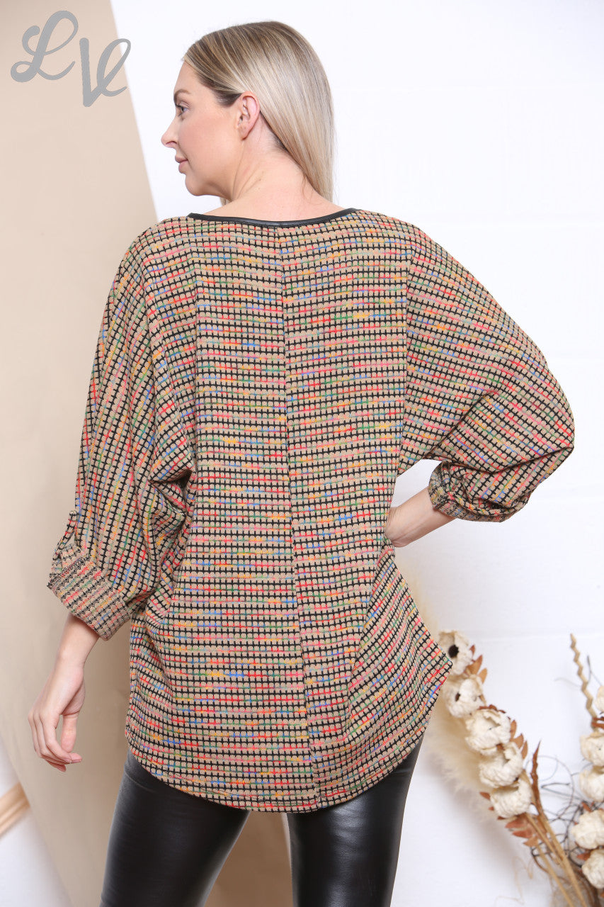 Ladies Multicolour Knit Top Stone Unit Price £6.99