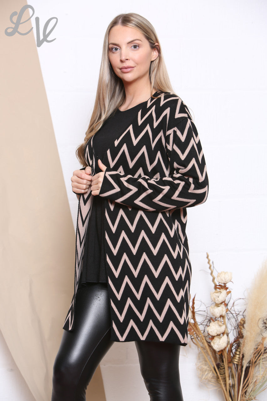 Dames Zigzag Vest Zwart Stukprijs € 9,99