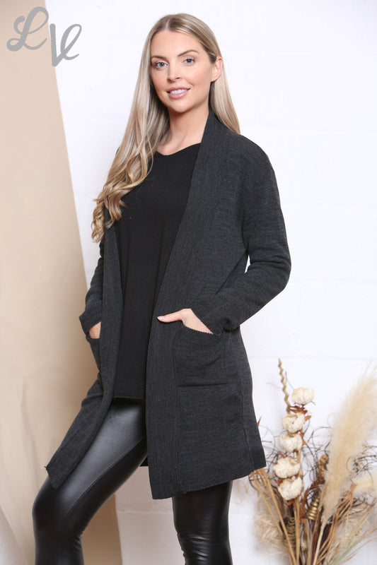 Dames Effen Vest Houtskool Stukprijs €8,99