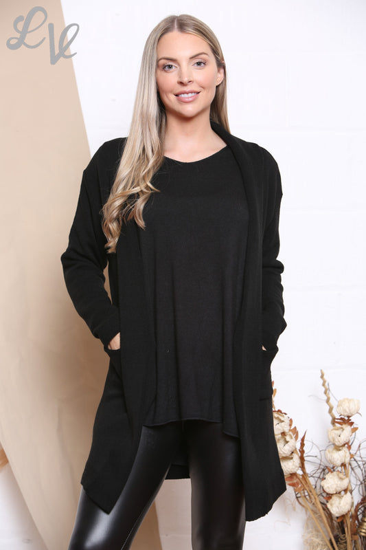 Dames Effen Vest Zwart Stukprijs €8,99
