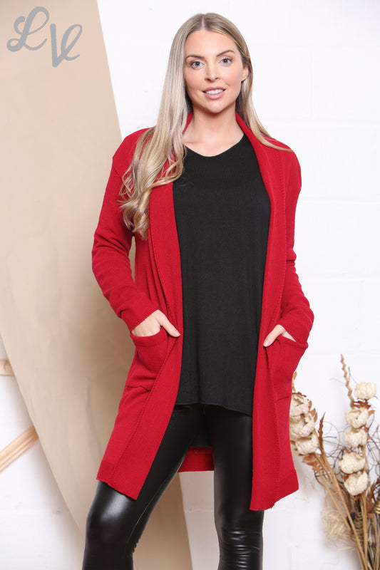 Dames Effen Vest Rood Stukprijs €8,99