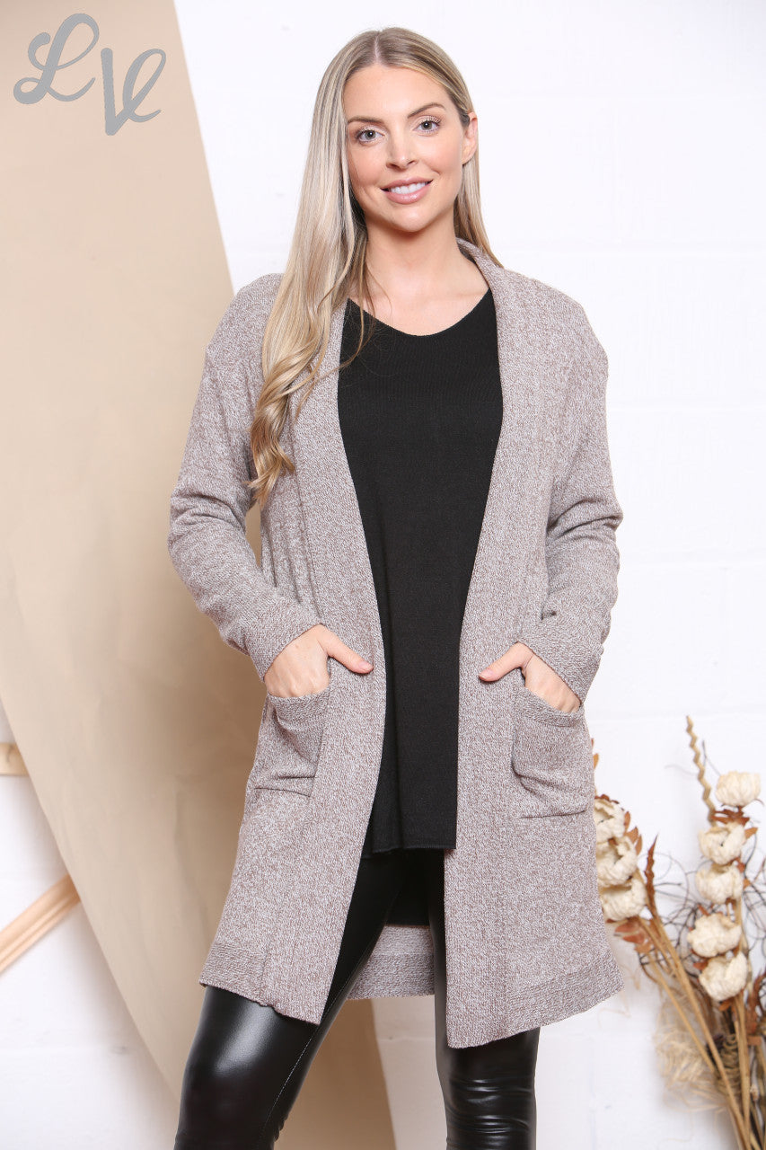 Dames Effen Vest Taupe Stukprijs €8,99
