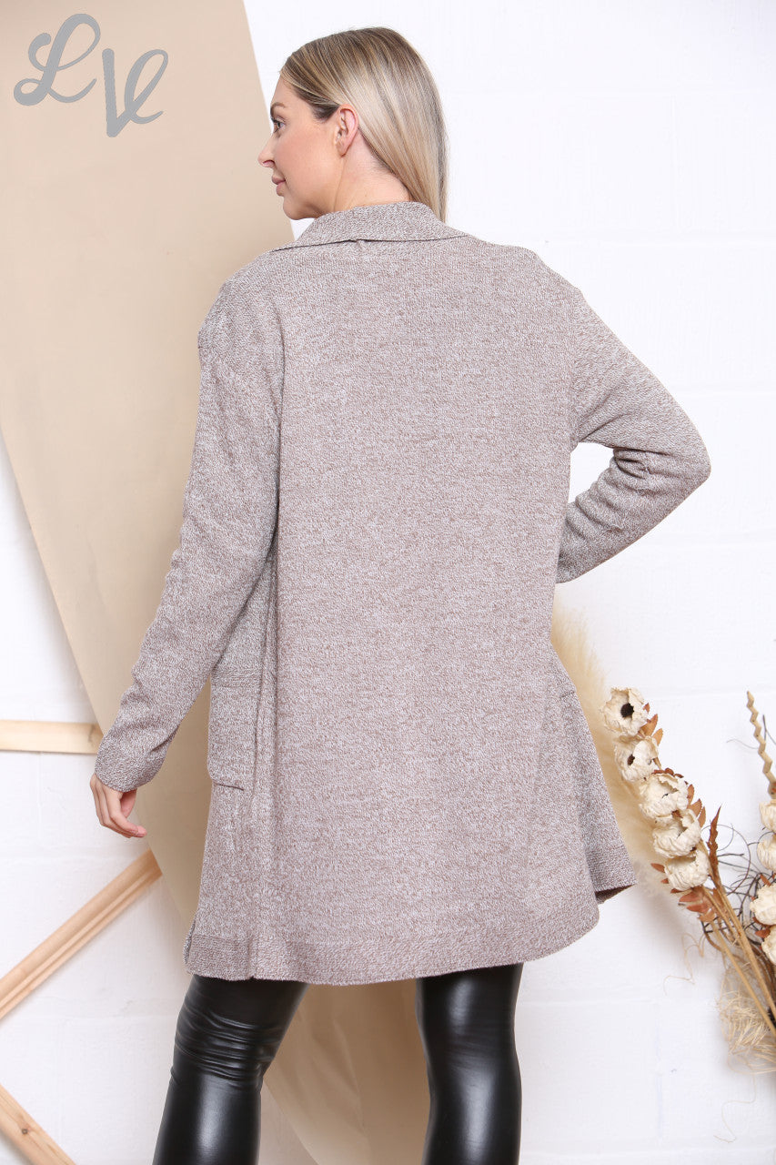 Dames Effen Vest Taupe Stukprijs €8,99