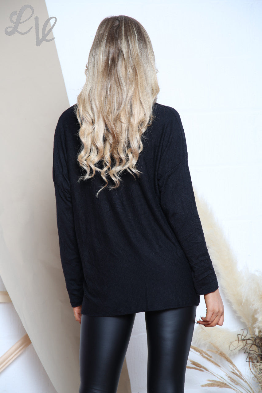 Dames Dreamcatcher Fijngebreide Top Zwart Prijs per stuk €6,99