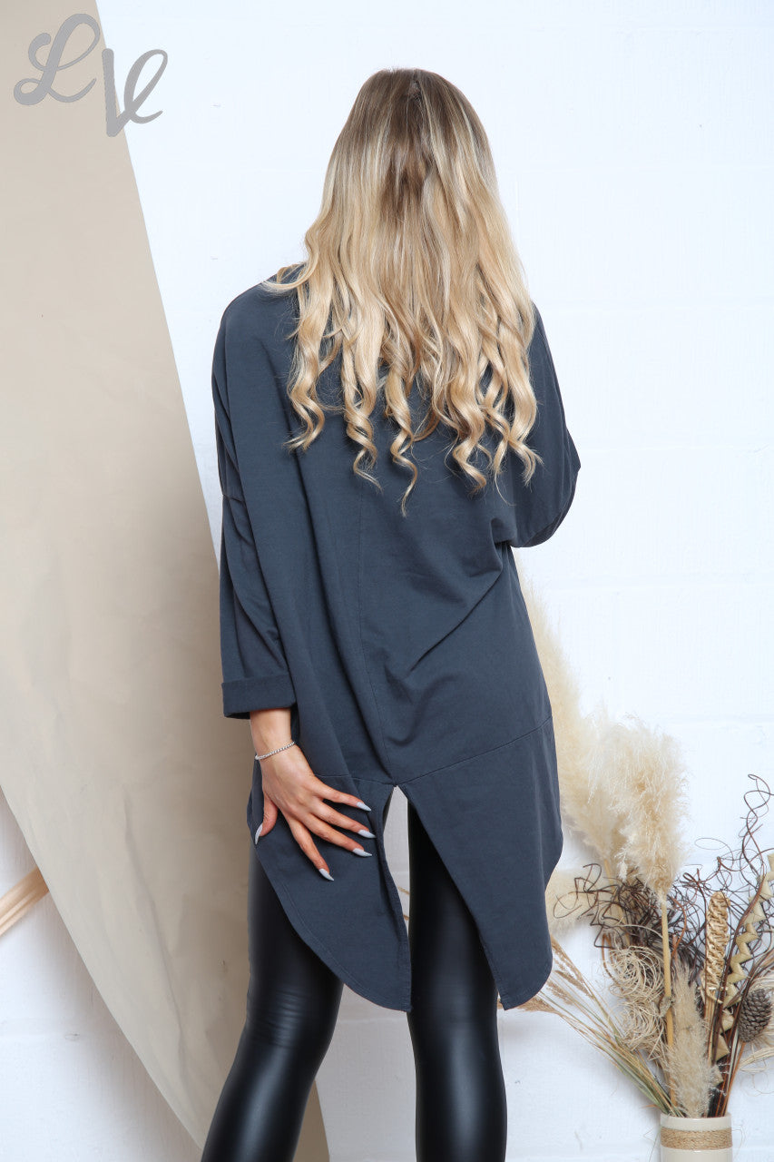 Dames New York Graphic Tuniek Top Houtskool Prijs per eenheid €8,99