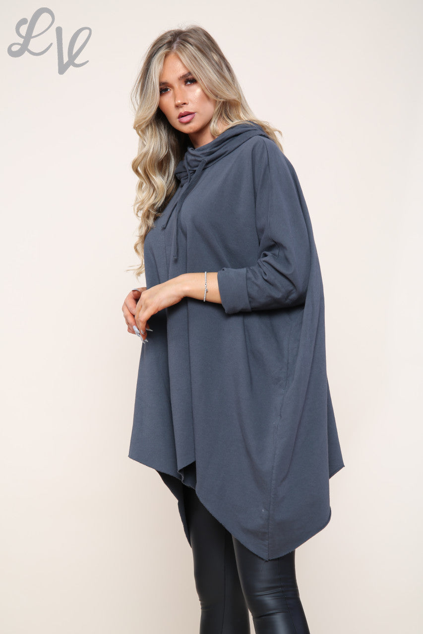 Dames Asymmetrische Zoom Coltrui Top Houtskool Stukprijs € 14,99