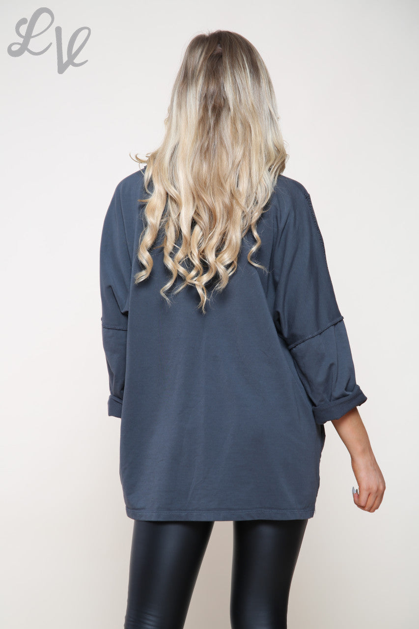 Dames Zebraprint Patchwork Top Met Bijpassende Sjaal Houtskool Stukprijs € 14,99