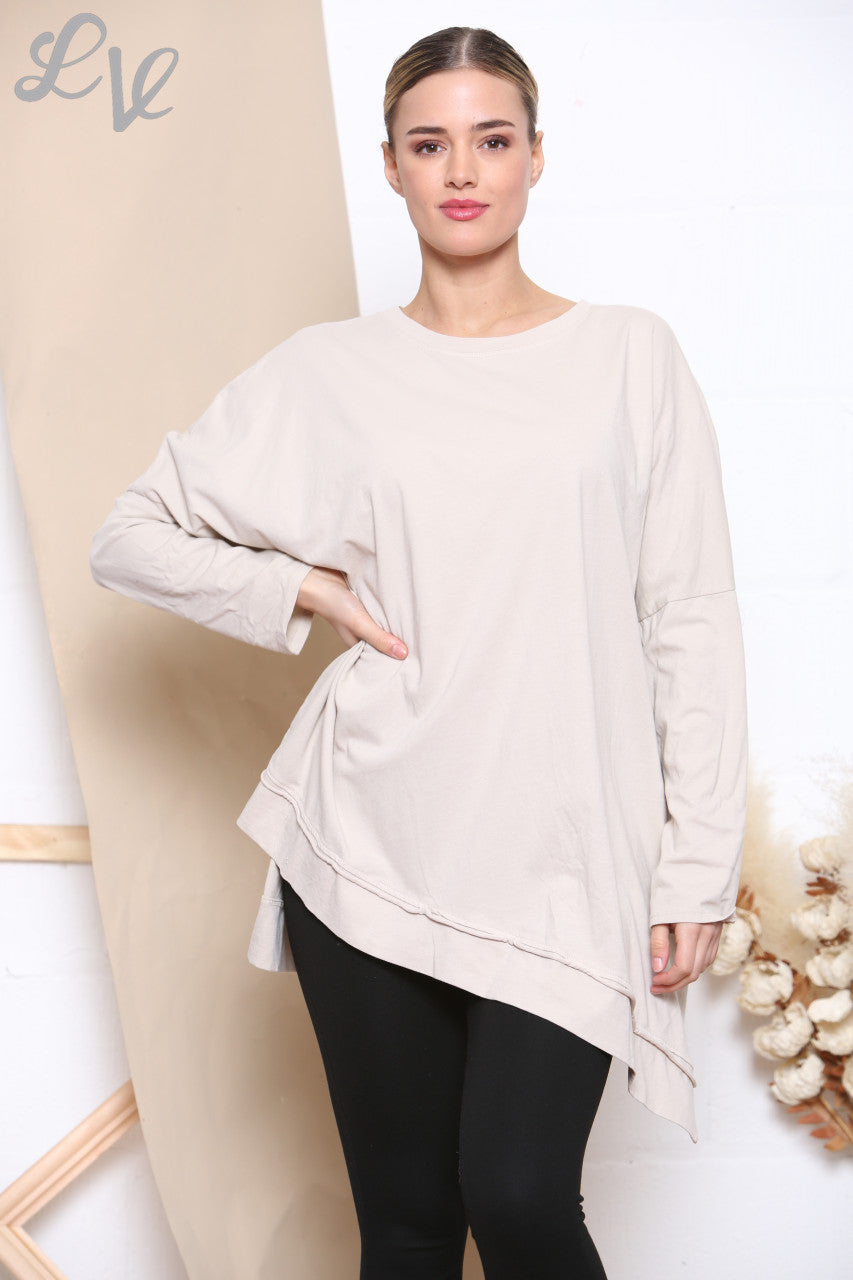 Ladies Asymmetrical Plain Top Stone