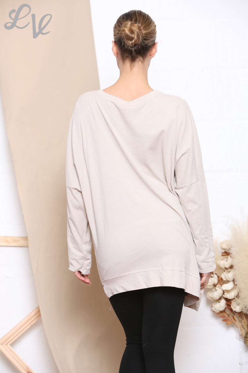 Ladies Asymmetrical Plain Top Stone