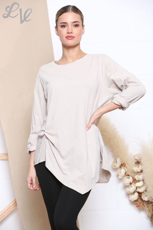 Ladies Knot Side Detail Top Stone