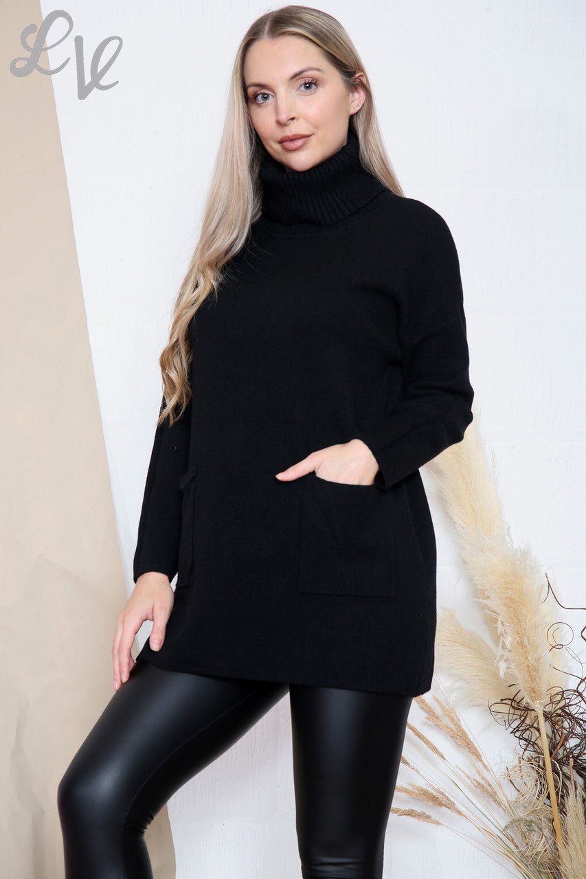 Dames Geribbelde Coltrui Top Zwart Stukprijs €19,99