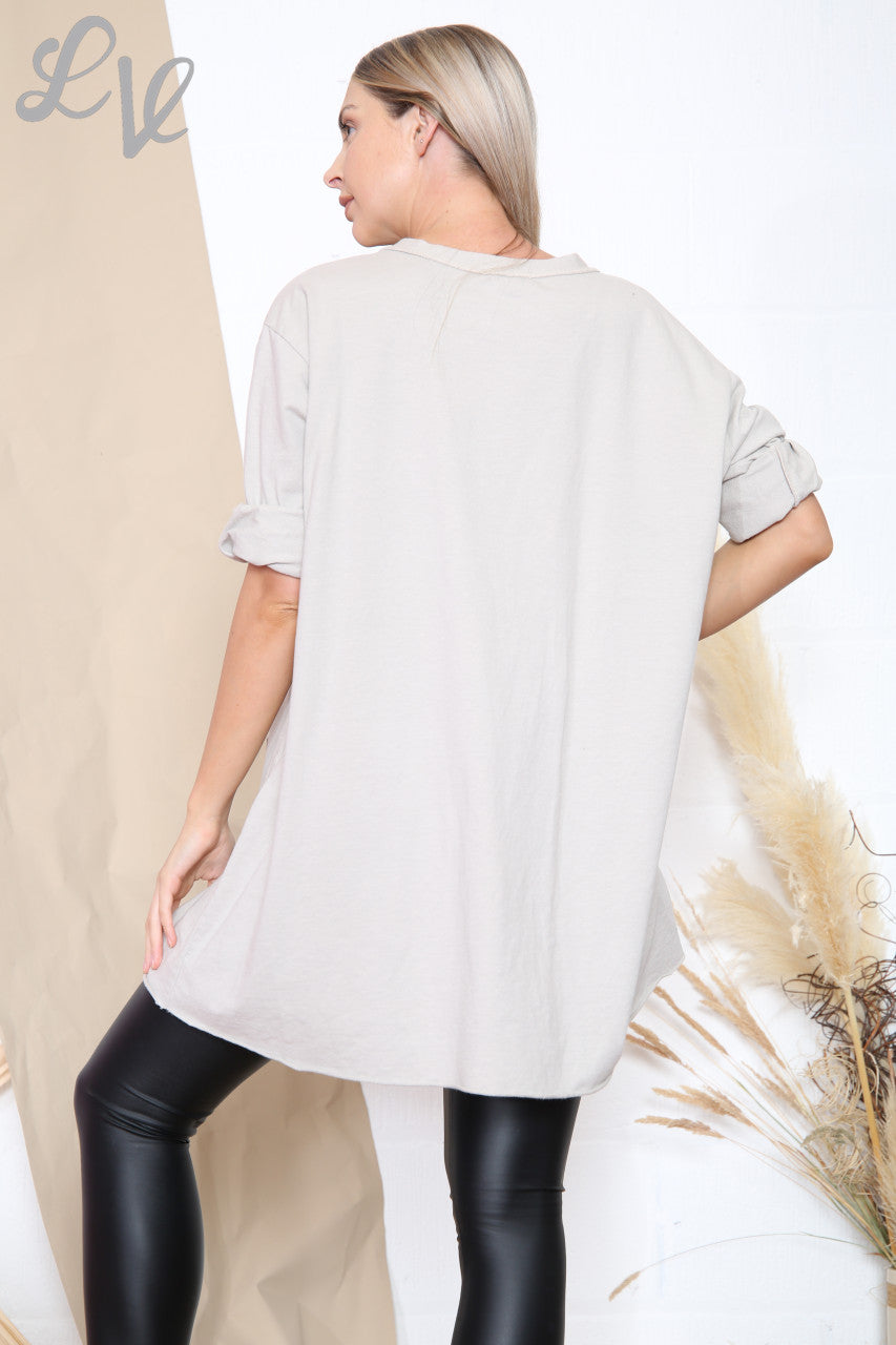 Dames Tuniek Top met Pailletten en Zakken Steen Prijs per eenheid € 12,99