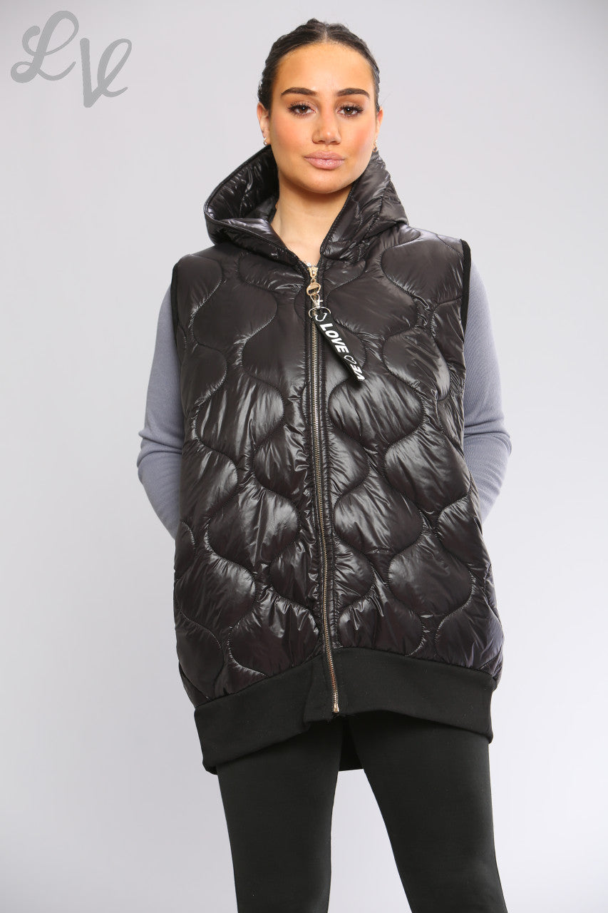 Dames Life Is Beautiful Tapes Gevoerde Gilet Zwart Stukprijs WAS €16,99 NU €10,99