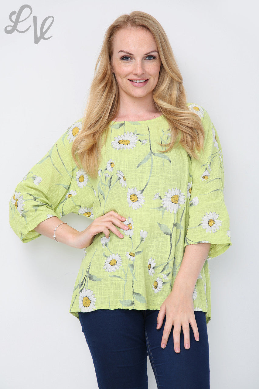TOP MET MADELIEFJESPRINT LIME