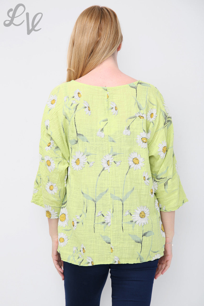 TOP MET MADELIEFJESPRINT LIME