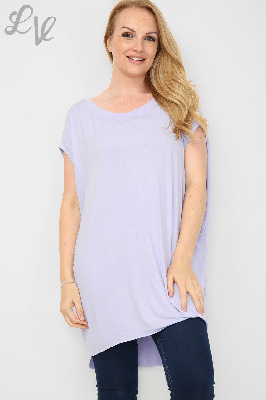 Dames Effen Tuniek Top Paars Stukprijs €5,99