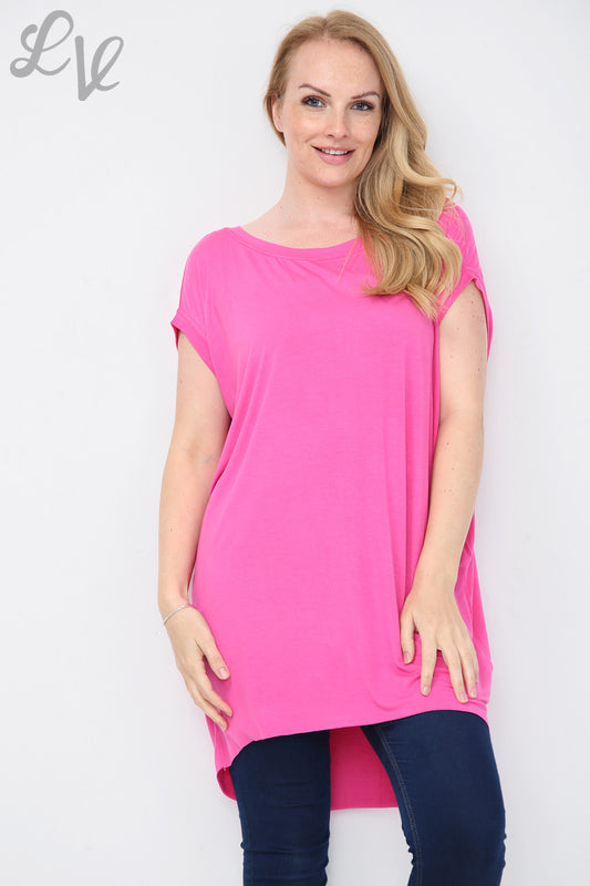 Ladies Plain Tunic Top Cerise Unit Price £5.99