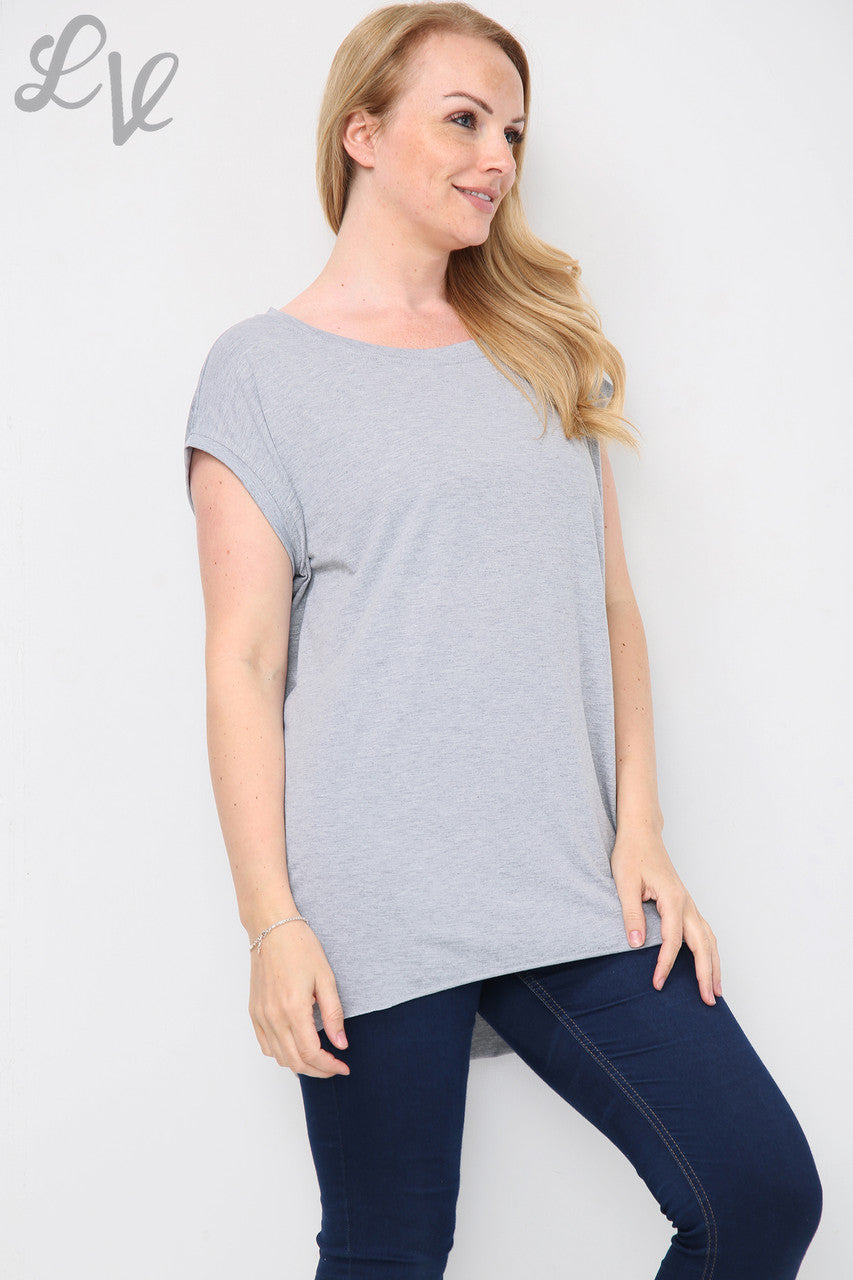 Dames Effen Tuniektop Grijs Prijs per stuk £5,99