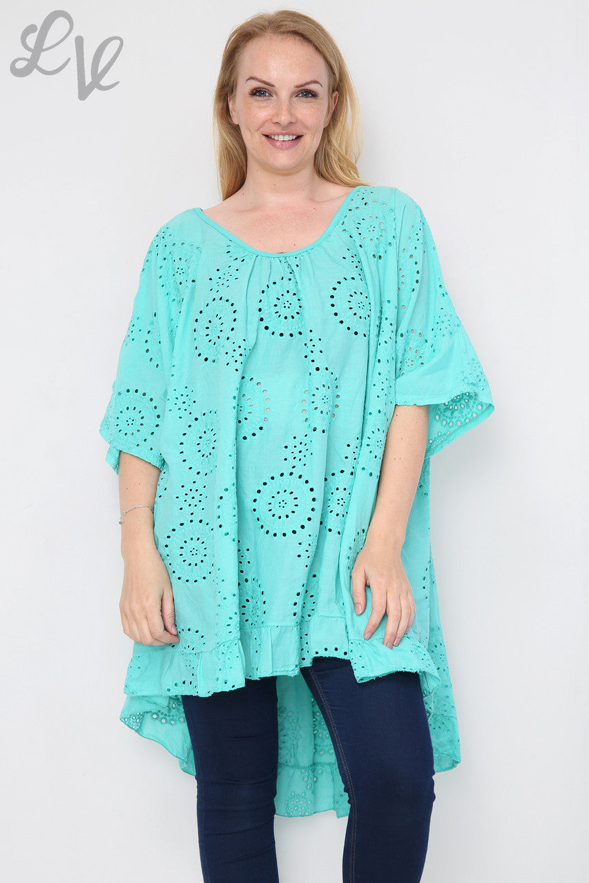 Dames Cut Print Floaty Tuniek Top/Jurk Tiffany Prijs per eenheid € 14,99