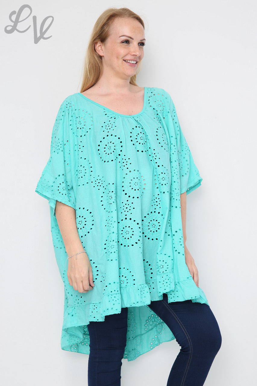 Dames Cut Print Floaty Tuniek Top/Jurk Tiffany Prijs per eenheid € 14,99
