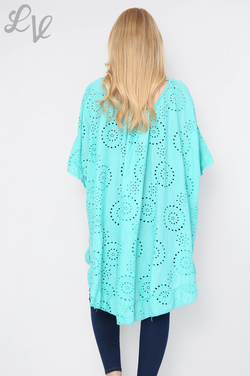 Dames Cut Print Floaty Tuniek Top/Jurk Tiffany Prijs per eenheid € 14,99