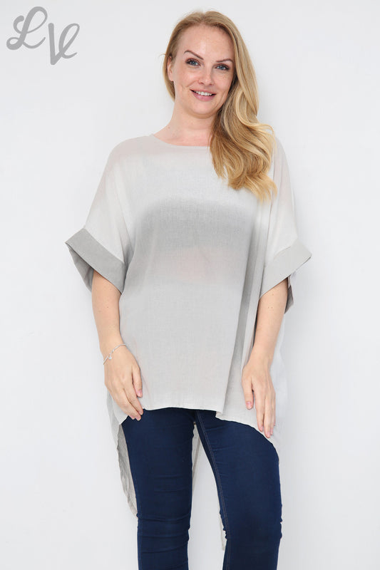 Dames Ombre Tuniek Top/Jurk met Split Achter Zoom Steen Eenheidsprijs €14,99