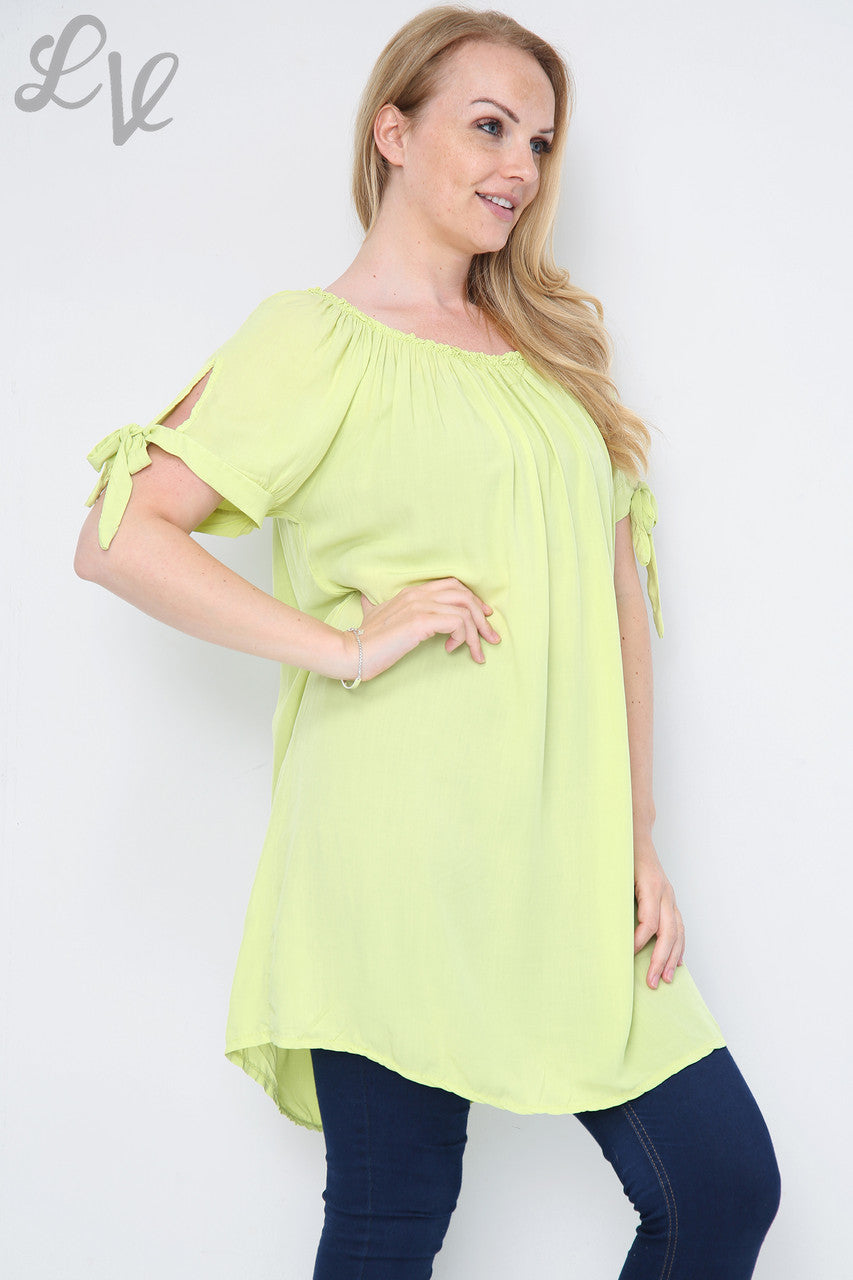 Dames Effen Tuniekjurk Gypsystijl Limoengroen Stukprijs €9,99