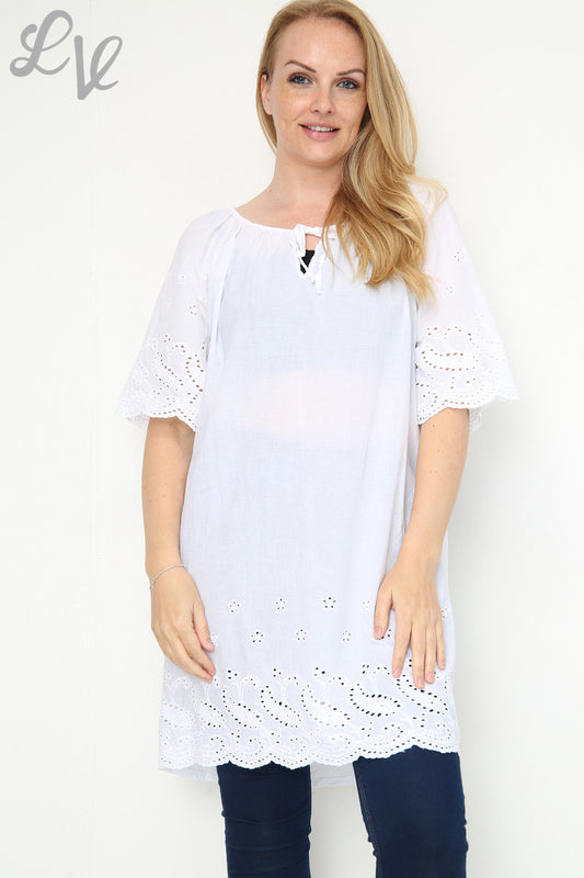 Damesjurk Zigeunerstijl Wit Stukprijs € 8,99