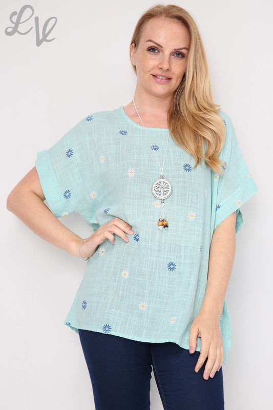 Ladies Ditsy Daisy Print Top Tiffany Unit Price £7.99