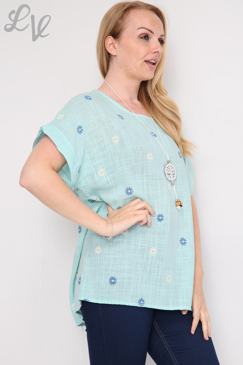 Ladies Ditsy Daisy Print Top Tiffany Unit Price £7.99