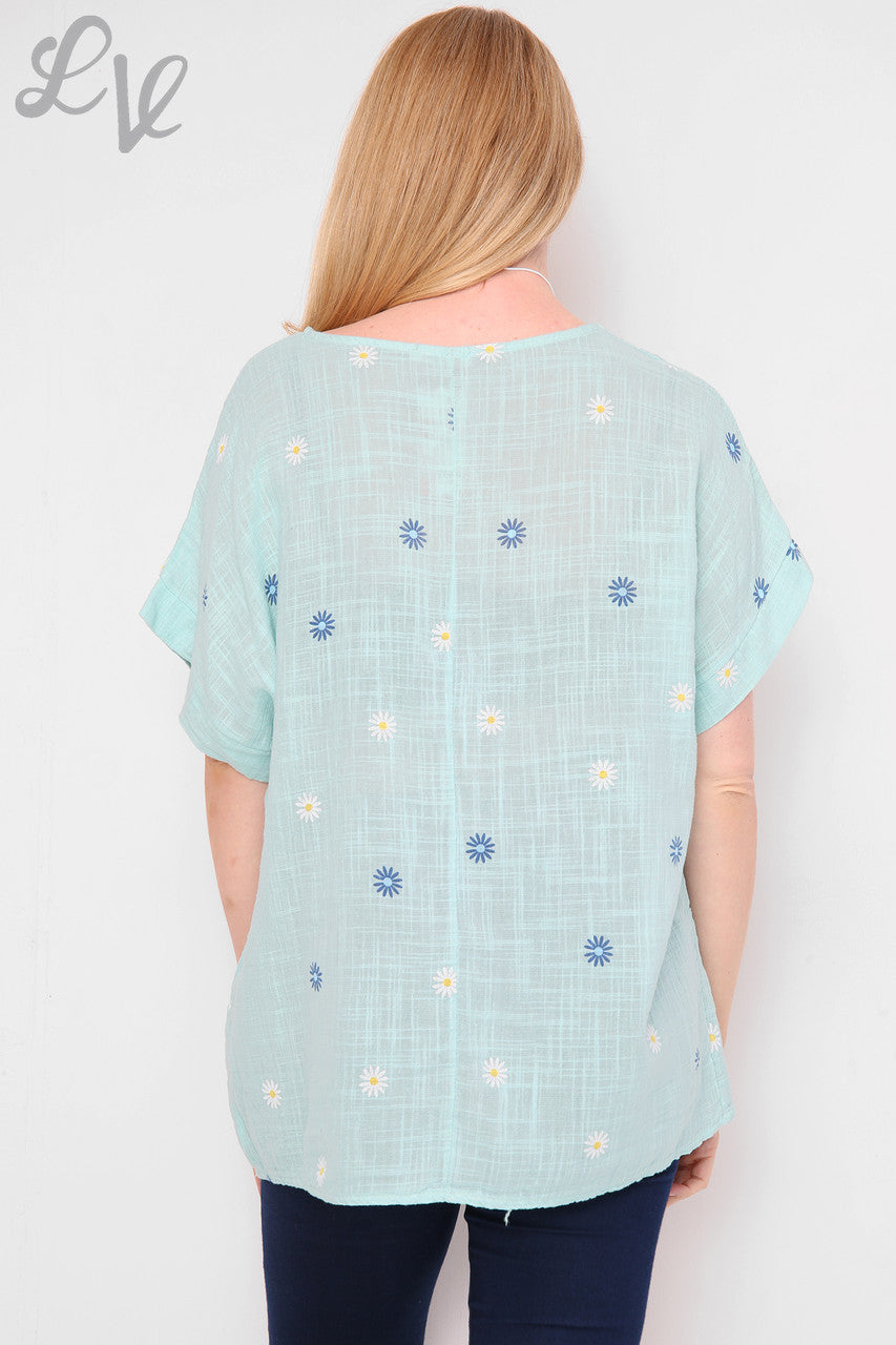 Ladies Ditsy Daisy Print Top Tiffany Unit Price £7.99