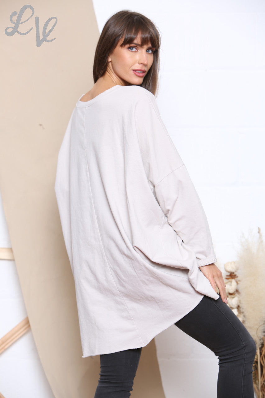 Dames XO Graphic Sweatshirt Top Steen