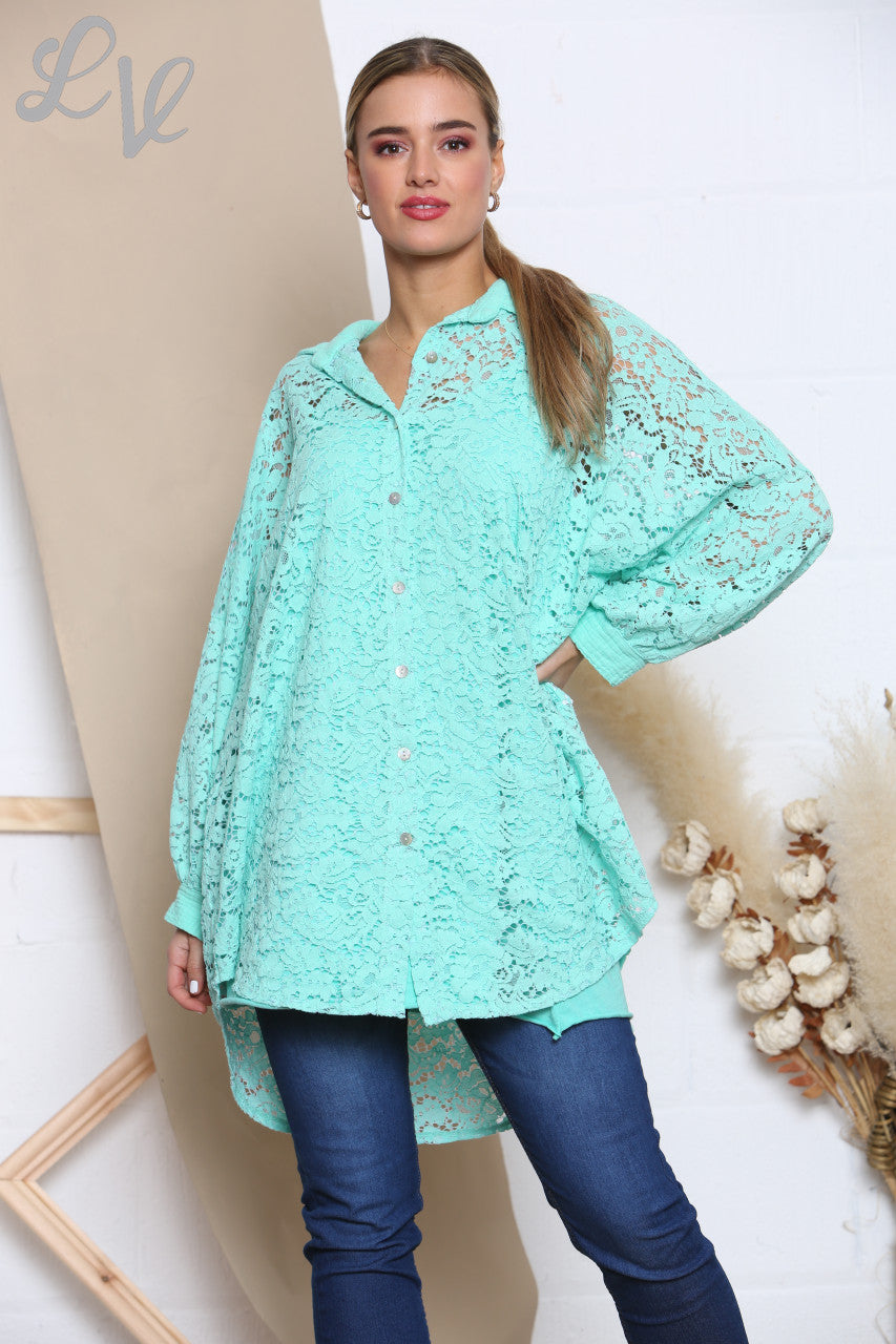 Ladies Lace Shirt Top Tiffany