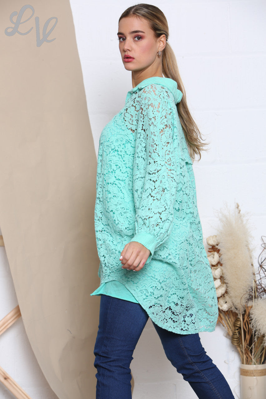 Ladies Lace Shirt Top Tiffany
