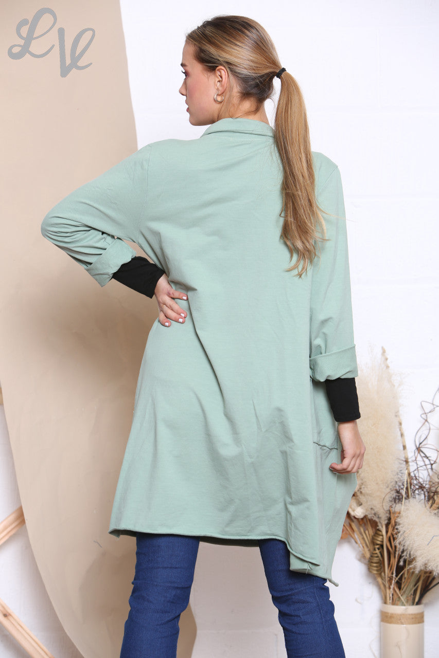 Ladies Waterfall Jacket Cardigan Tiffany