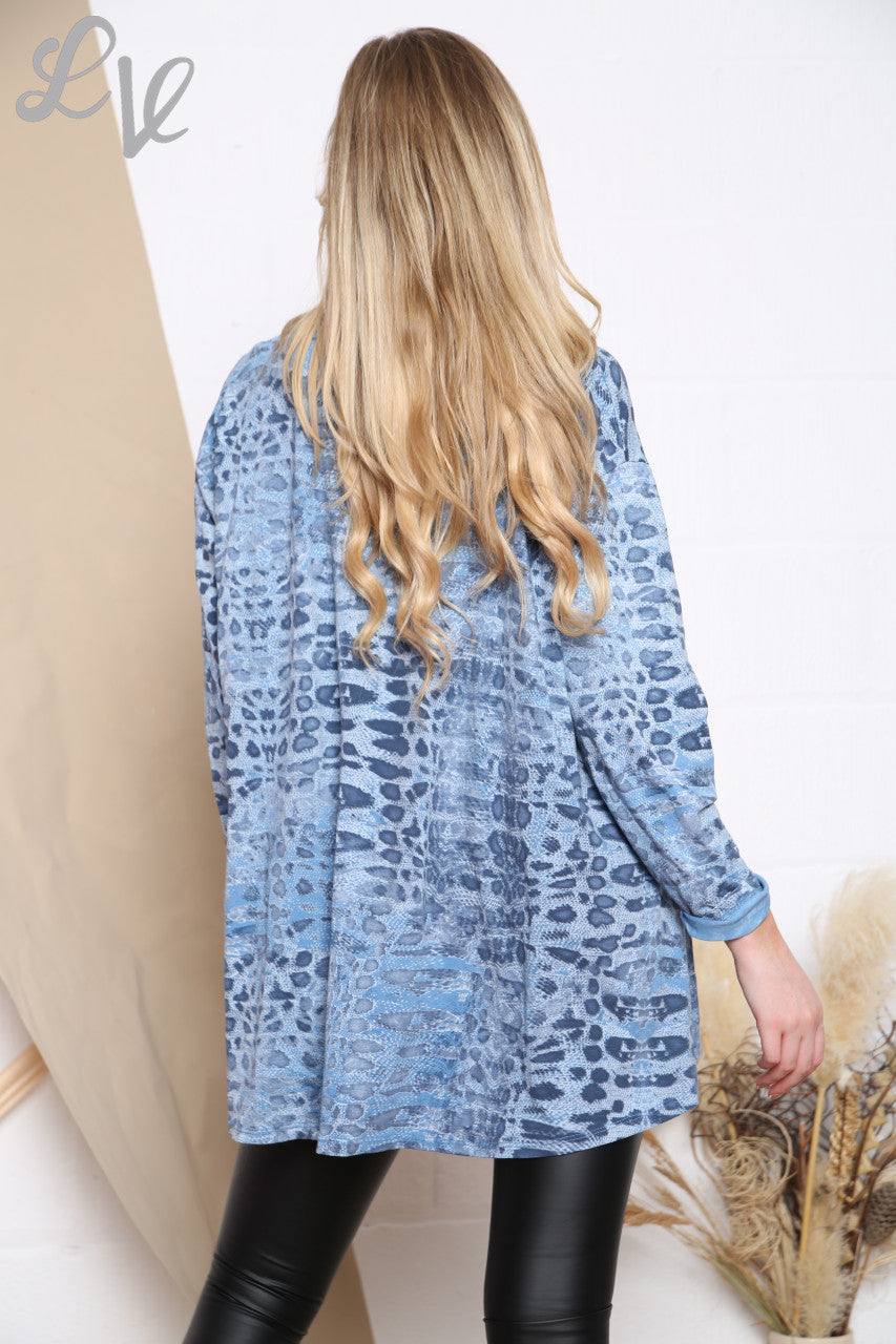 Ladies Reptile Print Top Denim Unit Price £9.99