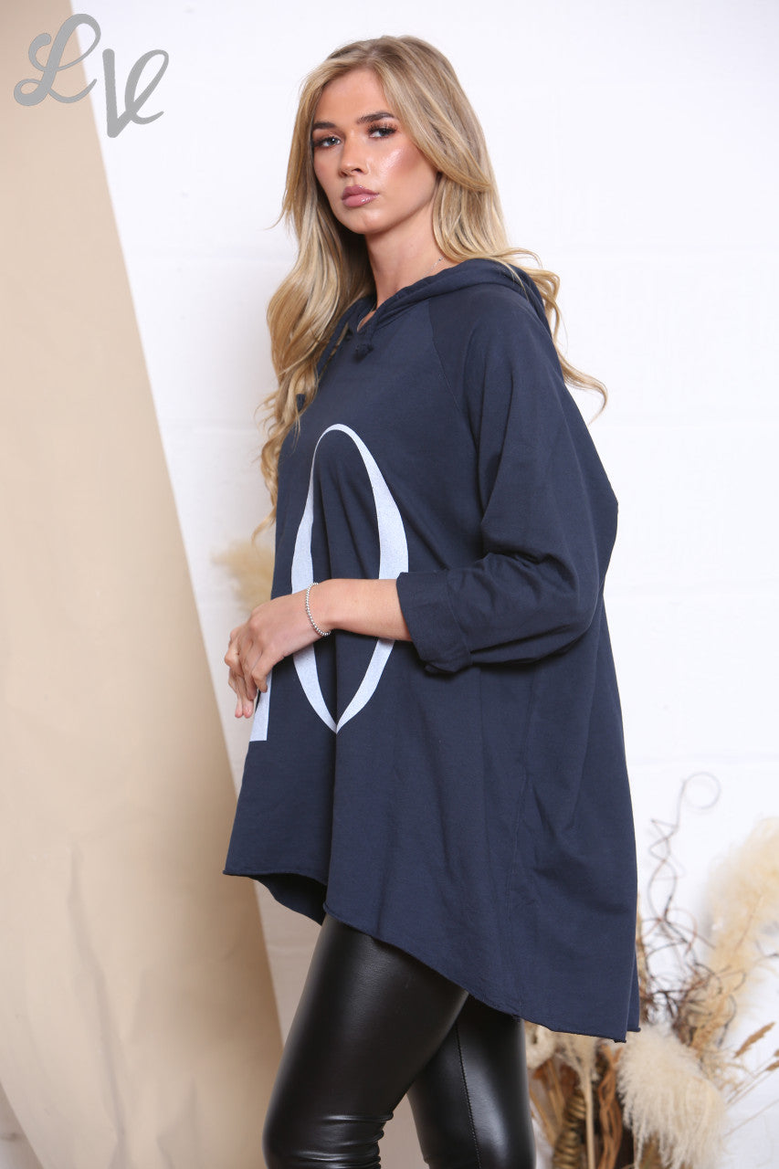 Ladies LOVE Hooded Top Navy Unit Price £8.99