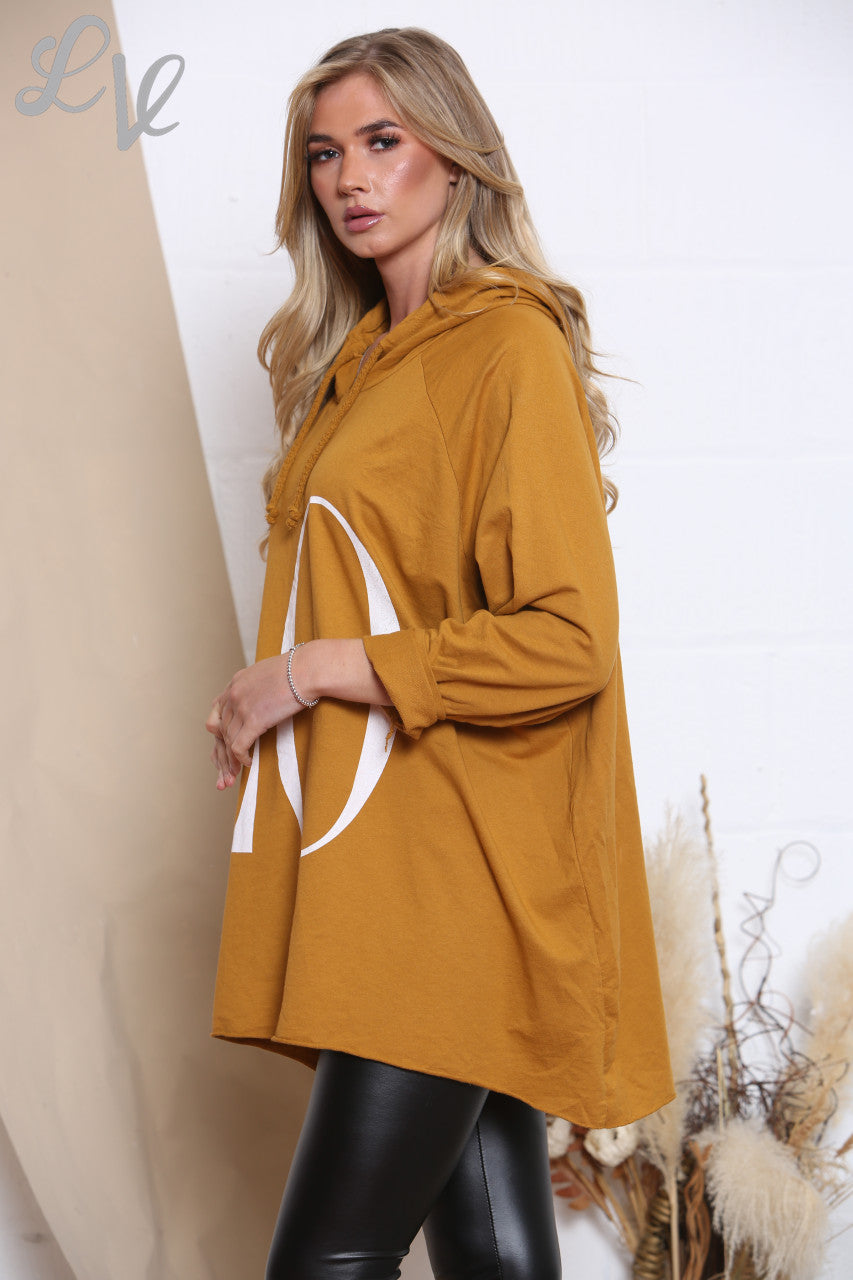 Dames Hooded Top Mosterd Prijs per eenheid €8,99