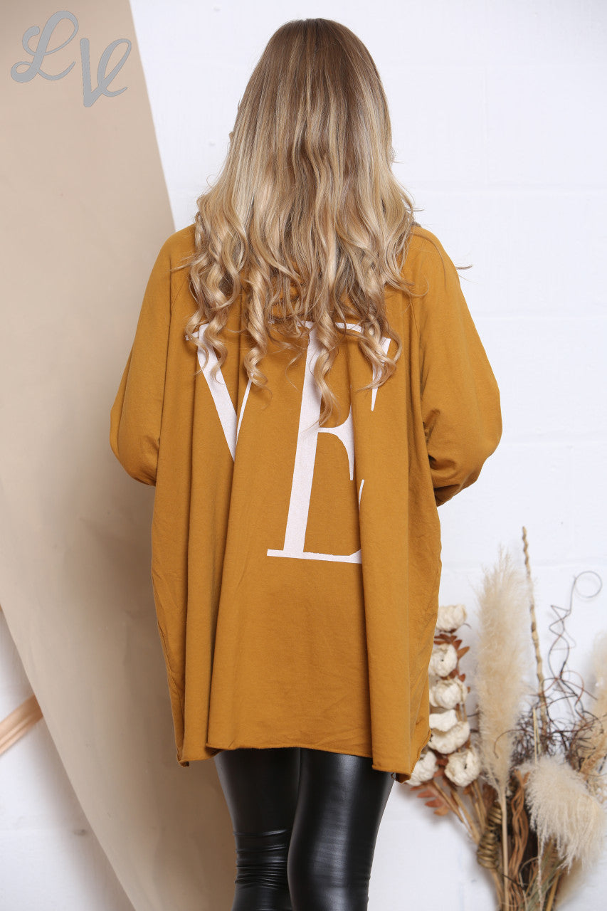Dames Hooded Top Mosterd Prijs per eenheid €8,99