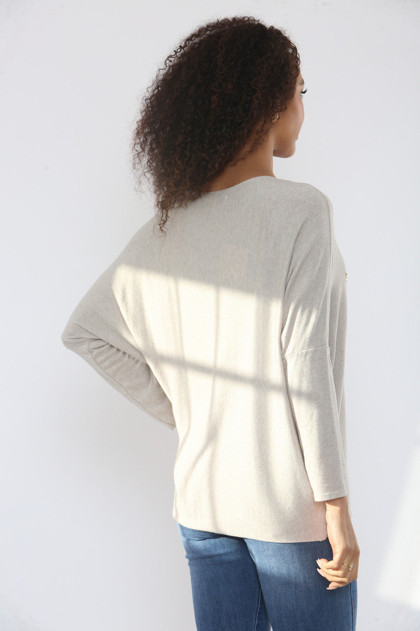 PAILLETTEN DUBBELE STERREN GLINSTEREN FIJNE TRICOT TRUI TOP STEEN