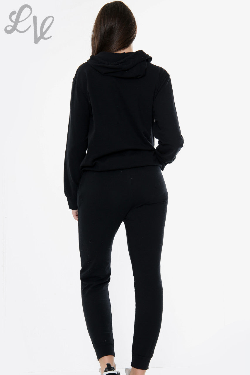 Dames Lounge Set Zwart met Sterrenprint Stukprijs € 12,99