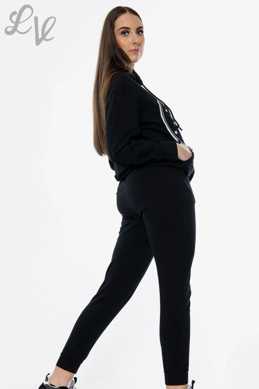 Dames Lounge Set Zwart met Sterrenprint Stukprijs € 12,99